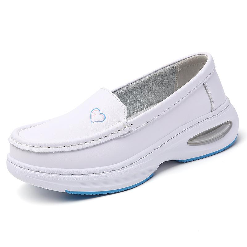 Nurse shoes women s summer leather thick-soled soft-soled breathable work medical shoes spot 34