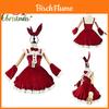 Weihnachten Weinrot 5xl Sexy Santa Maid Outfit Cosplay Schleife Lolita Kostüm