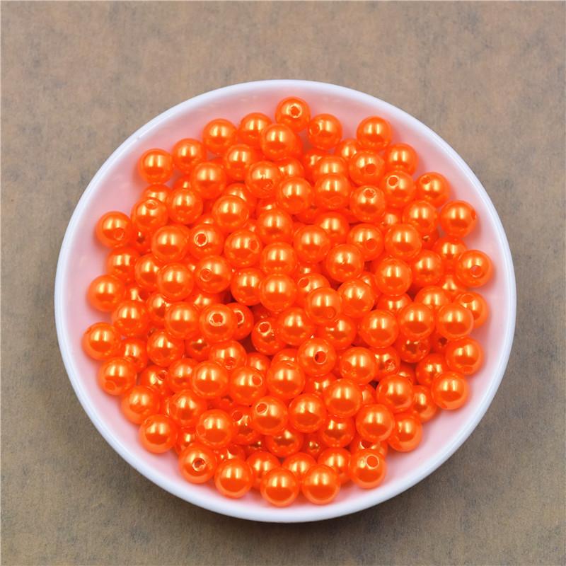 4 6 8 10 12MM mit Loch ABS Imitation Simulierte Perle Lose Perlen Perlen für Schmuckherstellung DIY Zubehör