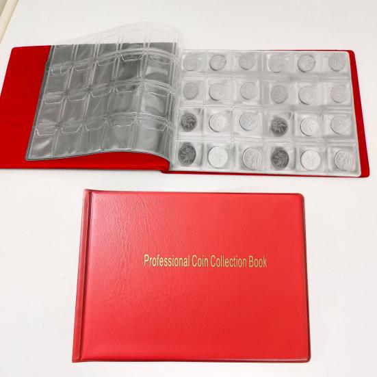Coins Collection Book 10 Pages 240 Pockets Transparent PVC Multi-purpose Stamps Commemoration Coins Storage Album Home Supplies