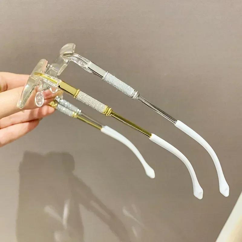 New Rimless Diamond Cutting Presbyopic Glasses Ladies Anti Blue Light Ultra Light Reading Glasses +1.0+1.5+2.0+2.5+3.0+3.5+4.0