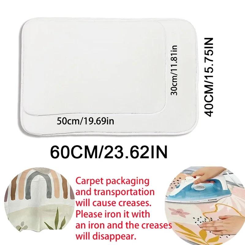 Fashionable Letter Print Mat Floor Decorative Carpet Non-slip Easy To Clean Area Rug Living Room Home Office Washable Doormats