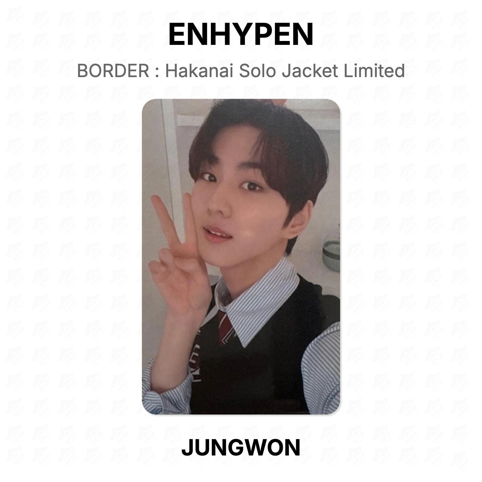 ENHYPEN BORDER : Hakanai Solo Jacket Limited Official Photocard JUNGWON 02