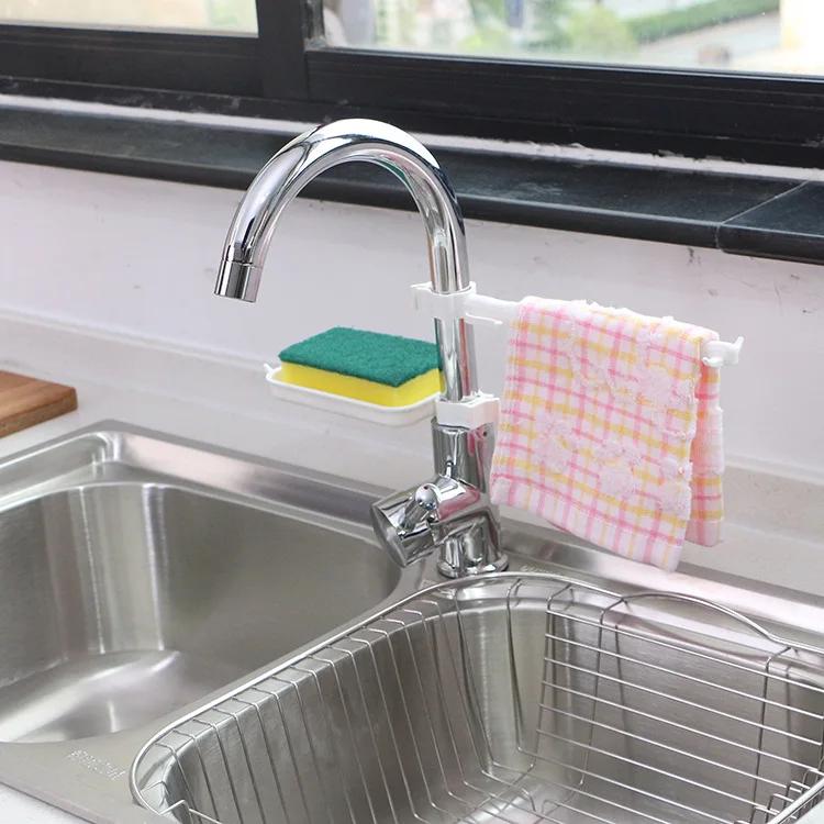Faucet Drain Rack Sink Organizer Sink Sponge Rag Drain Rack Kitchen Accessories  Shelf  Gadgets for Home Organizadores