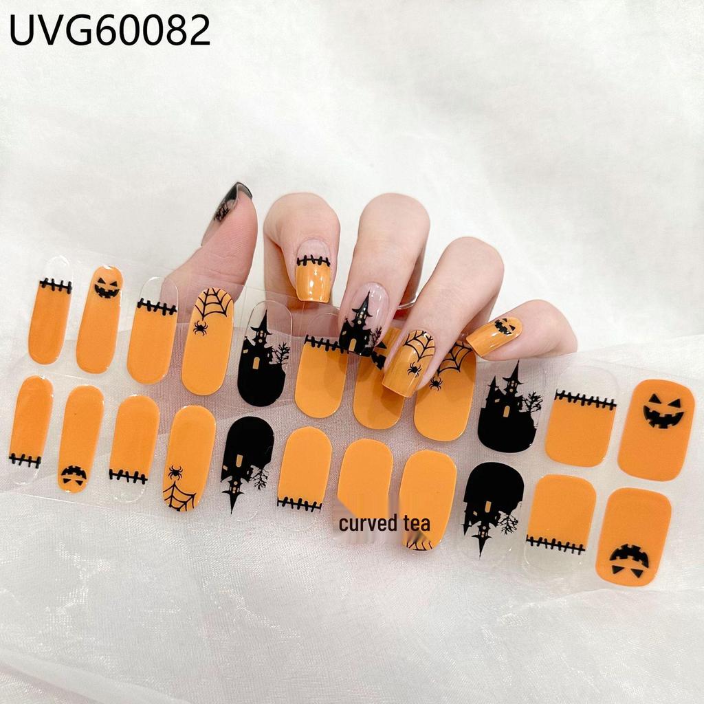 Transparent Nude UV Gel Nail Art Stickers: Semi-Cured, Semi-Baked Manicure Sheets
