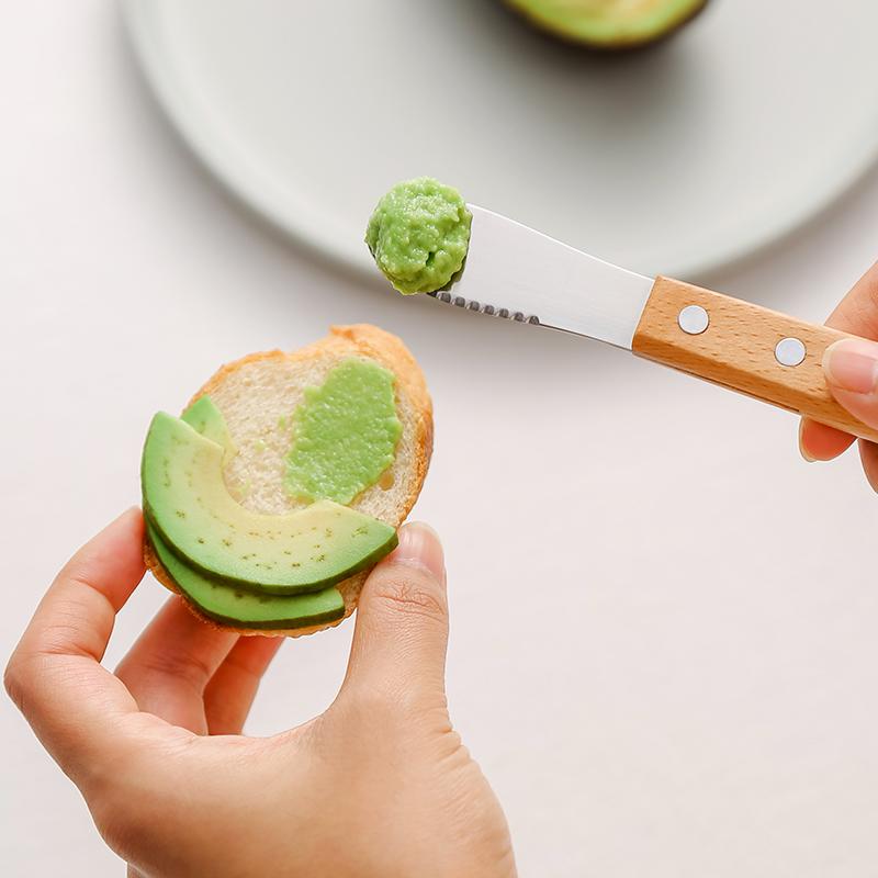 Butter Knife Stainless Steel Butter Knife Spreader with Wood Handle Sandwich Cream Cheese Knife Jam Condiment Spatula Tableware