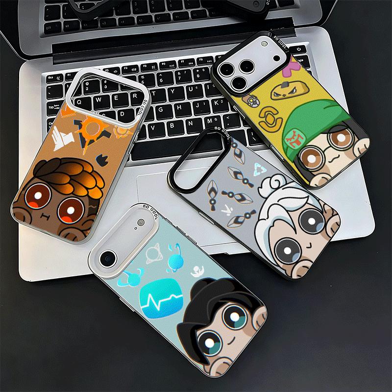 V-Valorant Cute Catoon Soft Phone Case for iPhone 15 16 17 Pro Max 17Air 16E 14 Plus 13 12 Mini Shockproof Cover Back Shell