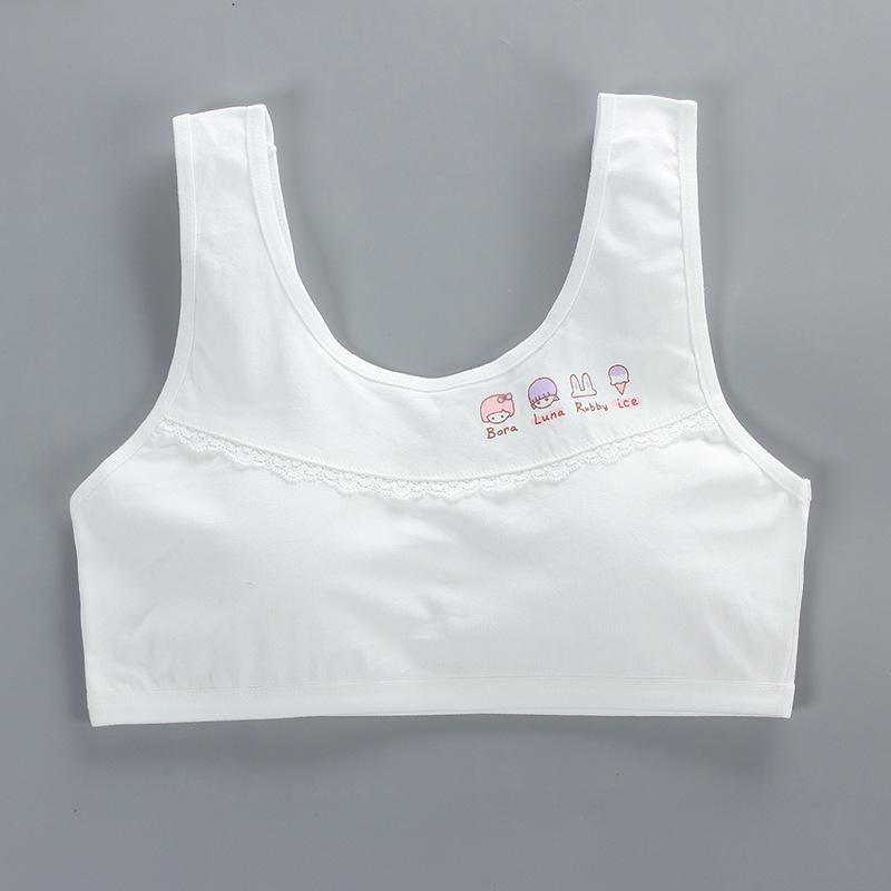Teen Girls Training Bras Puberty Wireless Elastic Bra Cotton Free Size Sport Tank Tops Underwear Dropshipping