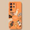 Cute cat mobile phone case with lanyard, suitable for Samsung s26 silicone s25ultra new s24 +/23/22 set