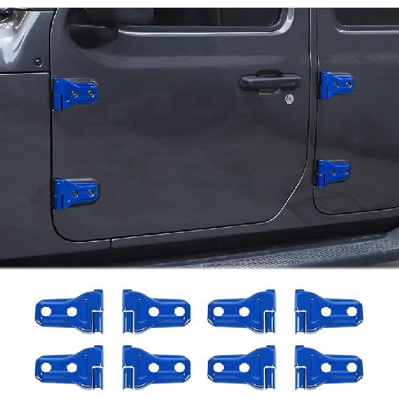 8PCS Door Hinge Cover Trim Accessories For 2018-2024 2025+ Jeep Wrangler JL JLU For -2024 2025+ Jeep Gladiator JT (Purple)