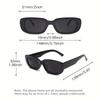 5 PCS Small Retro Men's and Women's Square Glasses Decorative Lens and Frame