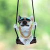 Uroczy piesek bujany Bulldog Model Auto lusterko wsteczne wiszące wisiorek dekoracja Kwaii Lap-dog akcesoria do wnętrza samochodu ozdoby
