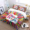 Rainbow stripes, "Shine Bright". Bedding sets Duvet cover sets Duvet covers Pillowcases(1 * Duvet Cover 2 * Pillowcases, without duvet insert)