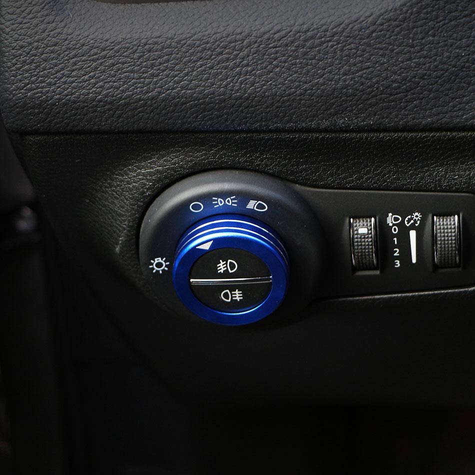 Car Head Light Lamp Swtich Button Cover Ring Sticker for Jeep Compass 2017 - 2020 Renegade 2014 - 2021 Interior Accessories