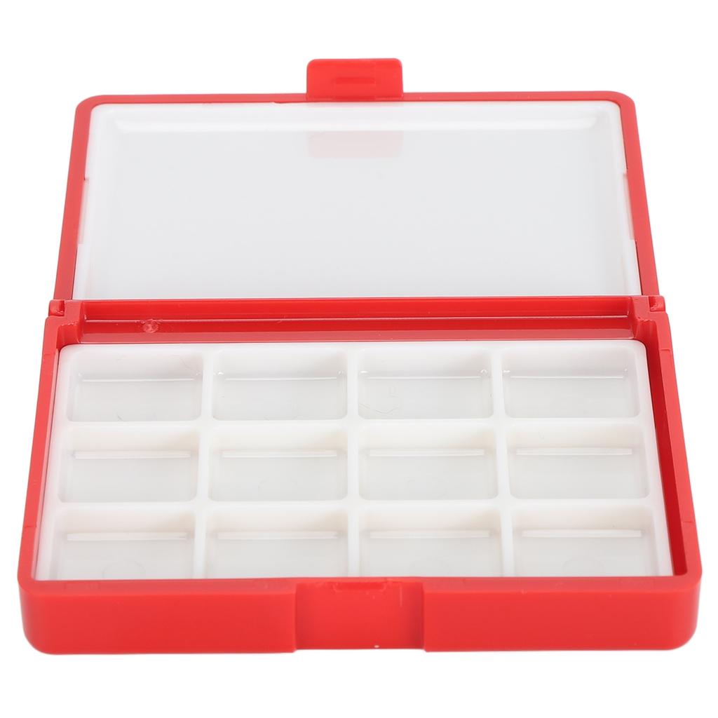 2pcs Empty Watercolor Box Paint Storage Palettes Box Portable Plastic Painting Pigment Box For Acrylics Lipsticks Red