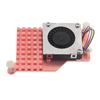 For Raspberry Pi 5 Active Cooler Software Control Heatsink Radiator w/Adjustable Speed Cooling Fan Cooling Radiator Pure Copper