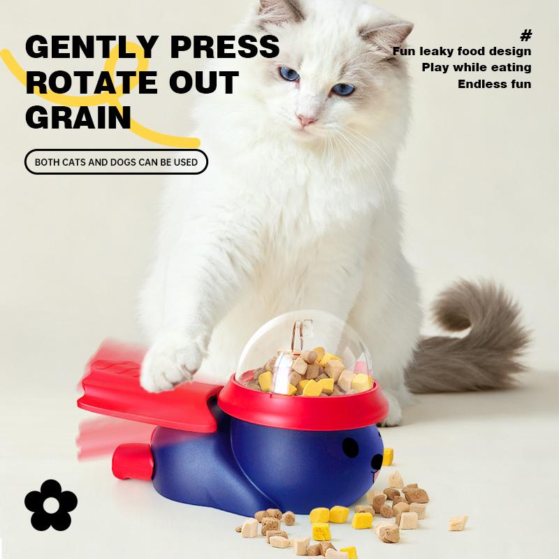 Dog and Cat Food Feeder, Pusher Style Food Dispenser, Interactive Puzzle Toy for Cats and Dogs To Relieve Boredom, 1 Pieces