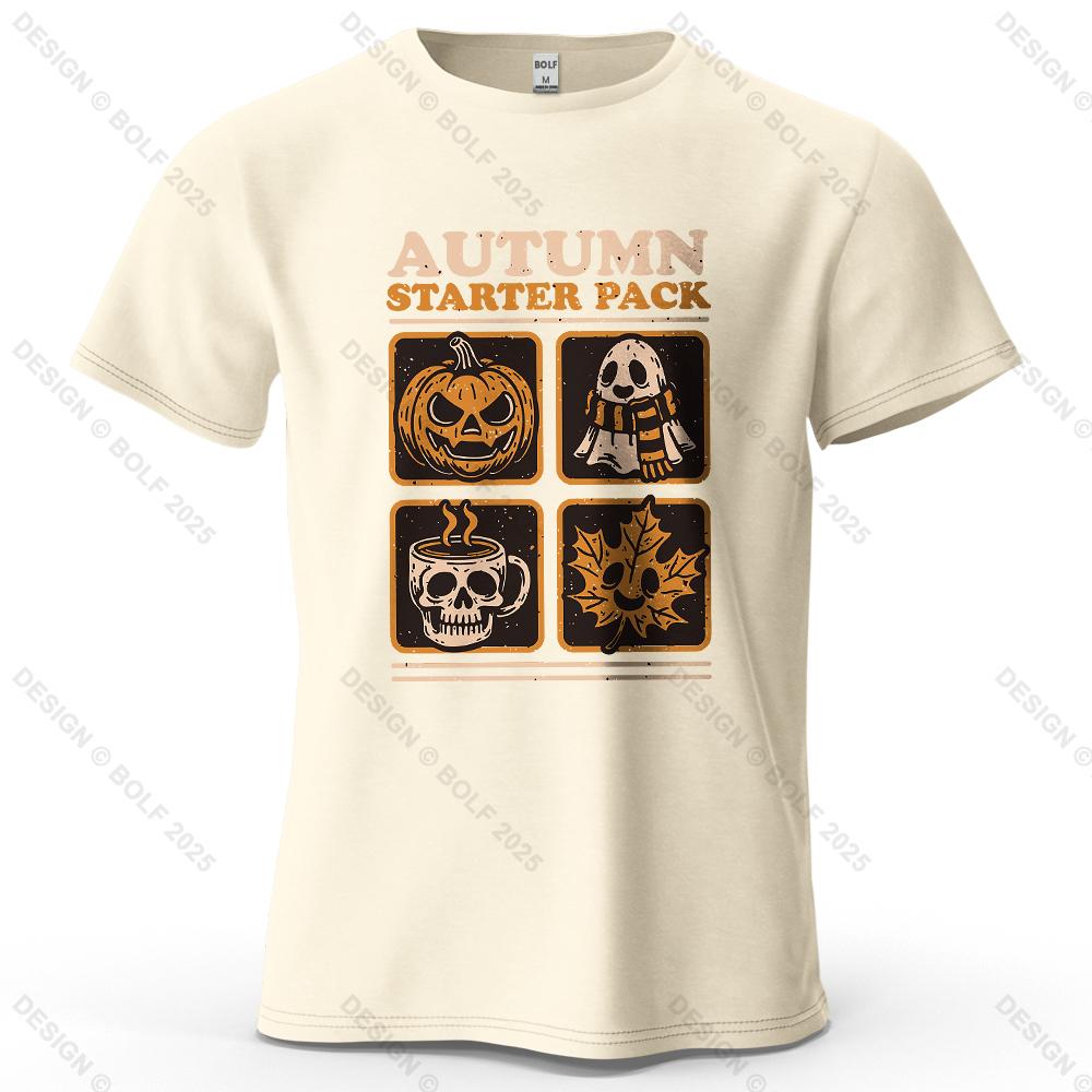 

Halloween Fun Mix Spooky Printed Men s T-Shirt 100% Cotton Oversized Festive Graphic Tees for Women Tops Tees Casual Streetwear 4XL