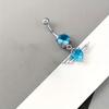 Bauchnabelpiercing aus Edelstahl, Engel- und Herzmotiv, Zirkonia-Bauchnabelpiercing für Mädchen