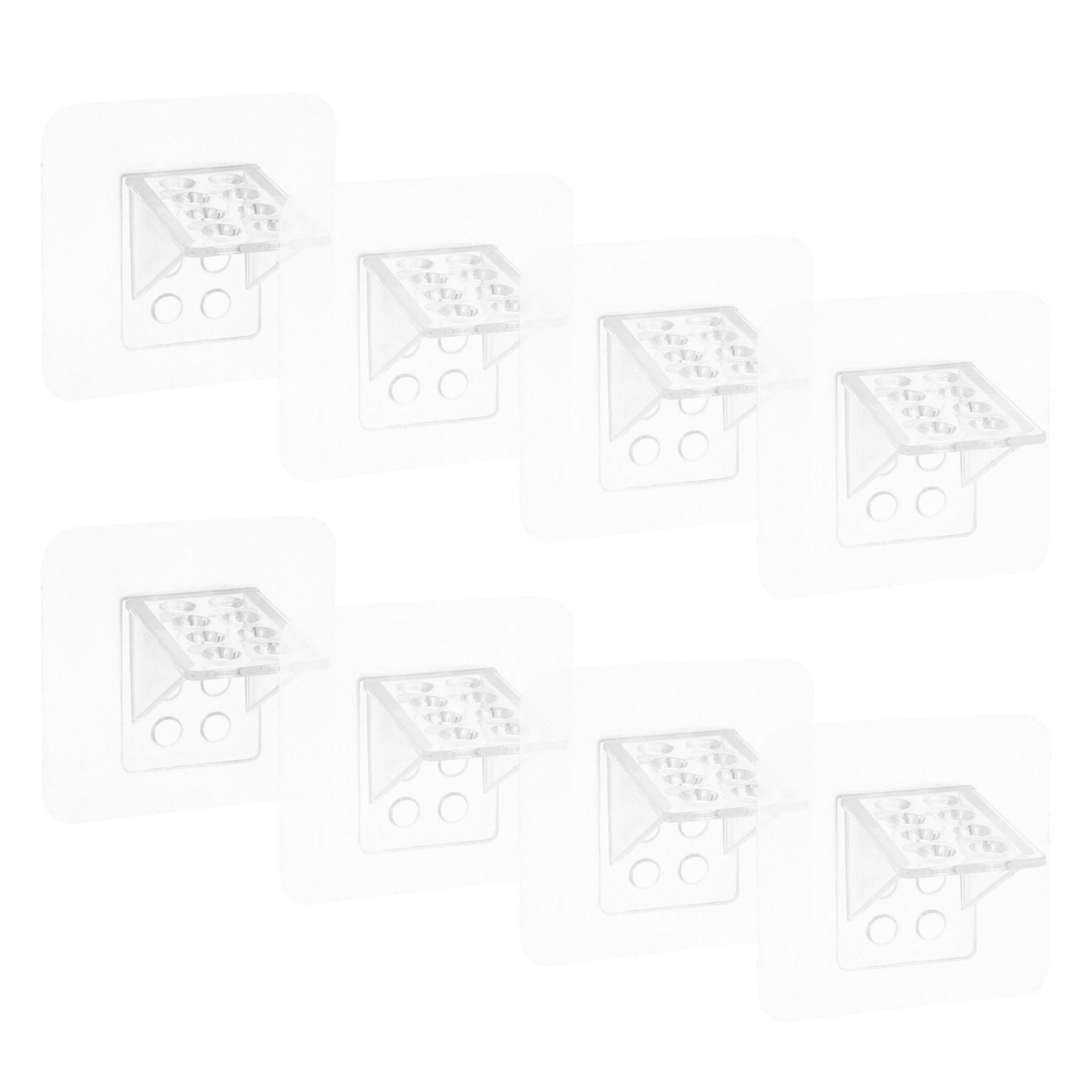 

8Pcs Exquisite Design Adhesive Shelf Support Brackets for Kitchen Bathroom Living Room Bookcases Smooth Surfaces Floating Shelf other