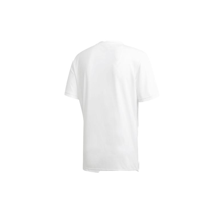 Adidas T Shirts Men's White Crew Neck Moderate Straight Fit GD5875