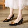 Temperament Shallow Single Shoes Thin Heels Celebrity Spring Niche Design Retro Pointed High Heels