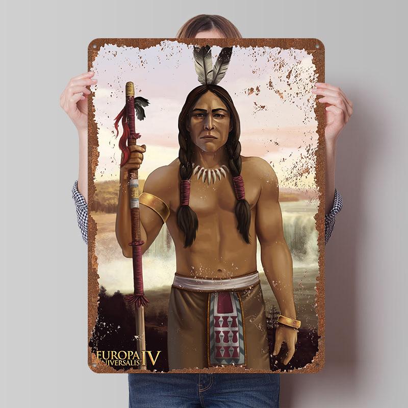 Europa Universalis IV Print Tinplate Posters Customizable Wall Art Retro Vintage Metal Tin Signs for Bedroom Decoration Gaming 20x30cm(7.8x11.8inch)
