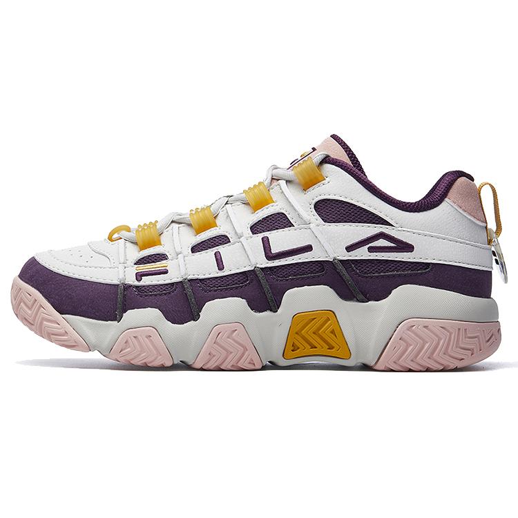 

FILA Abrasion Resistant Low top Vintage Basketball Shoes Women s White Pink Purple F12W041202FSV 38