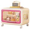 Movable Storage Cabinet for Living Room & Bedroom - Accommodates Toys, Snacks, Clothes
