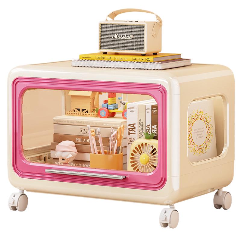 Movable Storage Cabinet for Living Room & Bedroom - Accommodates Toys, Snacks, Clothes