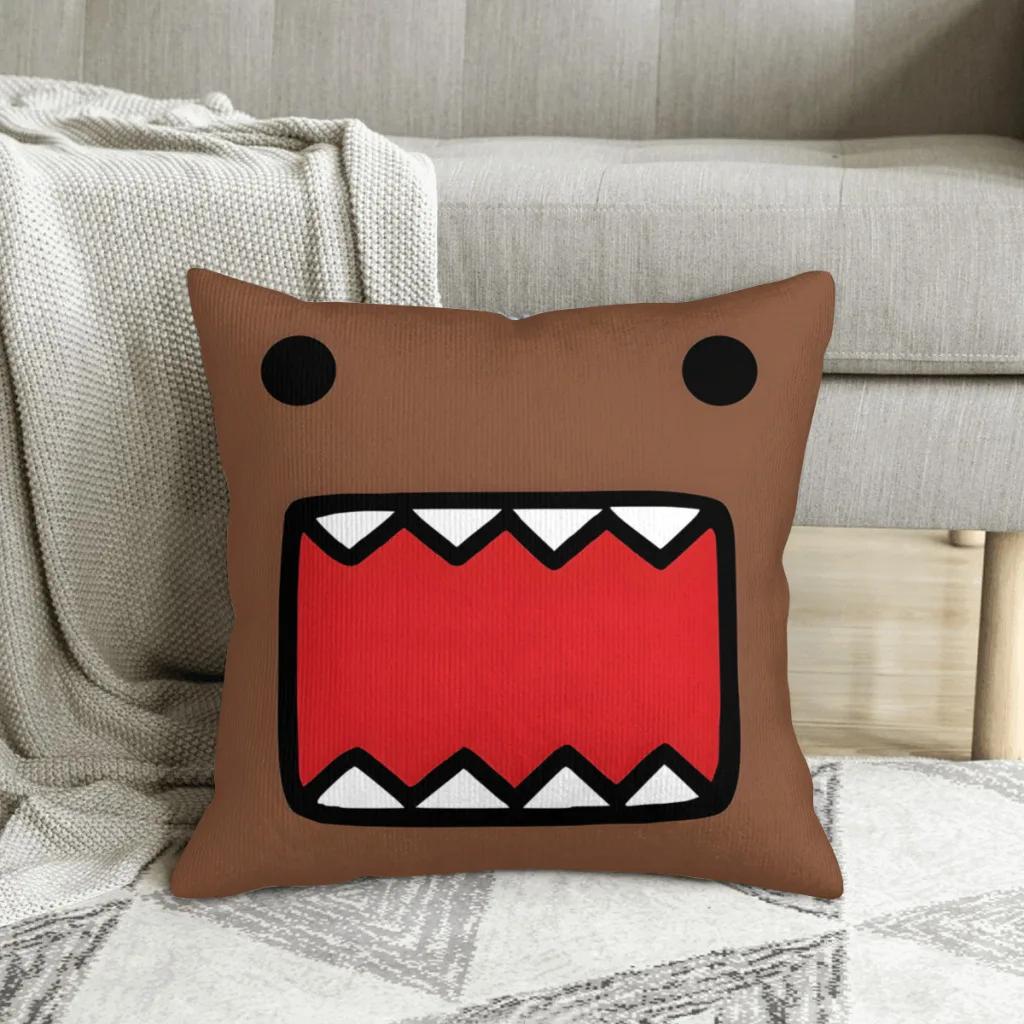Face Hug Pillowcase Cute Domo Kun Backpack Cojines Sofa Diy Printed Office Coussin Covers Decorative