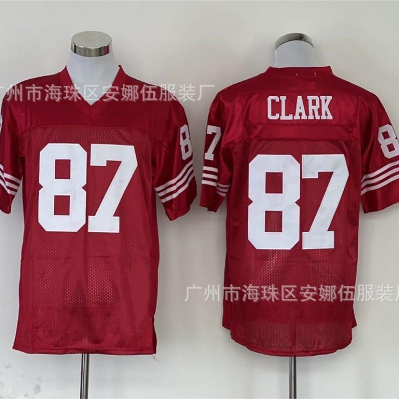 San Francisco 49ers Retro Football Jersey Embroidered Mens Womens Sports Uniform 80 87 21 Number