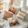 Home Decor Fall-themed Pumpkins and Greetings Cushion Covers Pattern Cushion Cover Suitable for Sofa Bedroom Car Pillow Cover