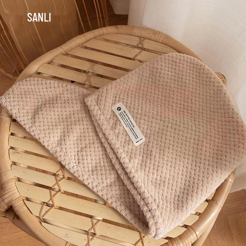 Sanli Coral Fleece Hair Drying Turban 25*65cm