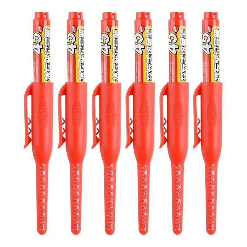 1/3/6PCS 45mm Deep Hole Long Head Paint Markers For Metal Perforating Waterproof Bathroom Woodworking Graffiti Paint Supplies