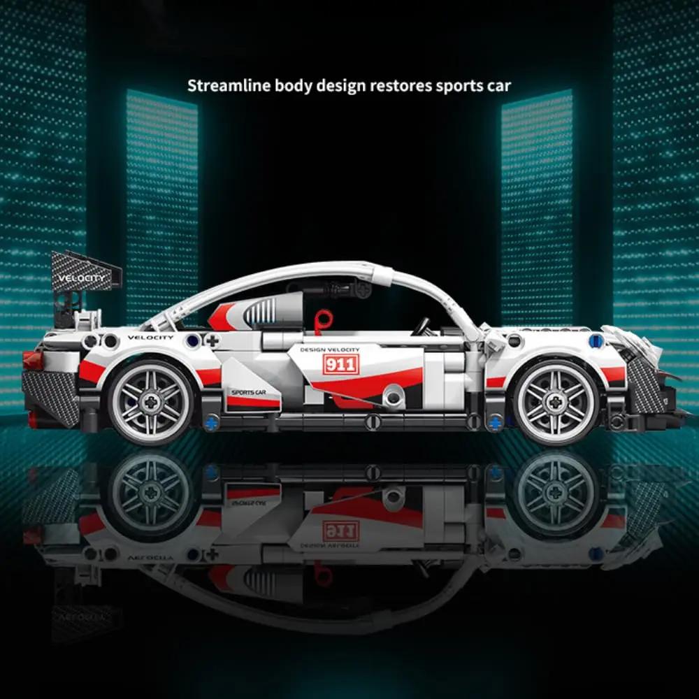 540 STÜCKE Stadt Speed Champion Sport Bausteine Rennwagen Modell MOC Ziegel Puzzle Pädagogisches Bauspielzeug für Jungen Halloween Geschenk