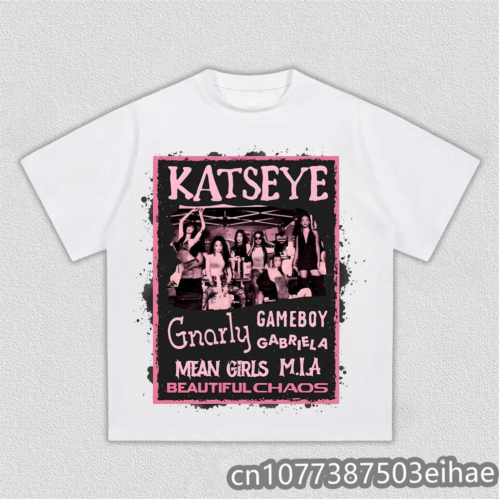 Unisex Kpop Katseye Printed Fan Support Cotton Tshirt Casual Daily Wear For Music Lovers Adults Kids Sizes Available