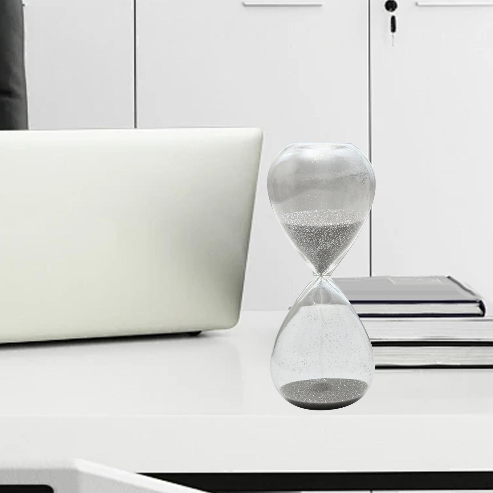 

Элегантные стеклянные песочные часы для декора дома и офиса Gray Argent