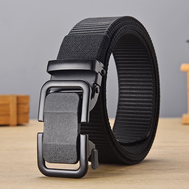 New Unisex Canvas Tactical Belt - No Metal Buckle, Woven Design, Ideal for Military Training.