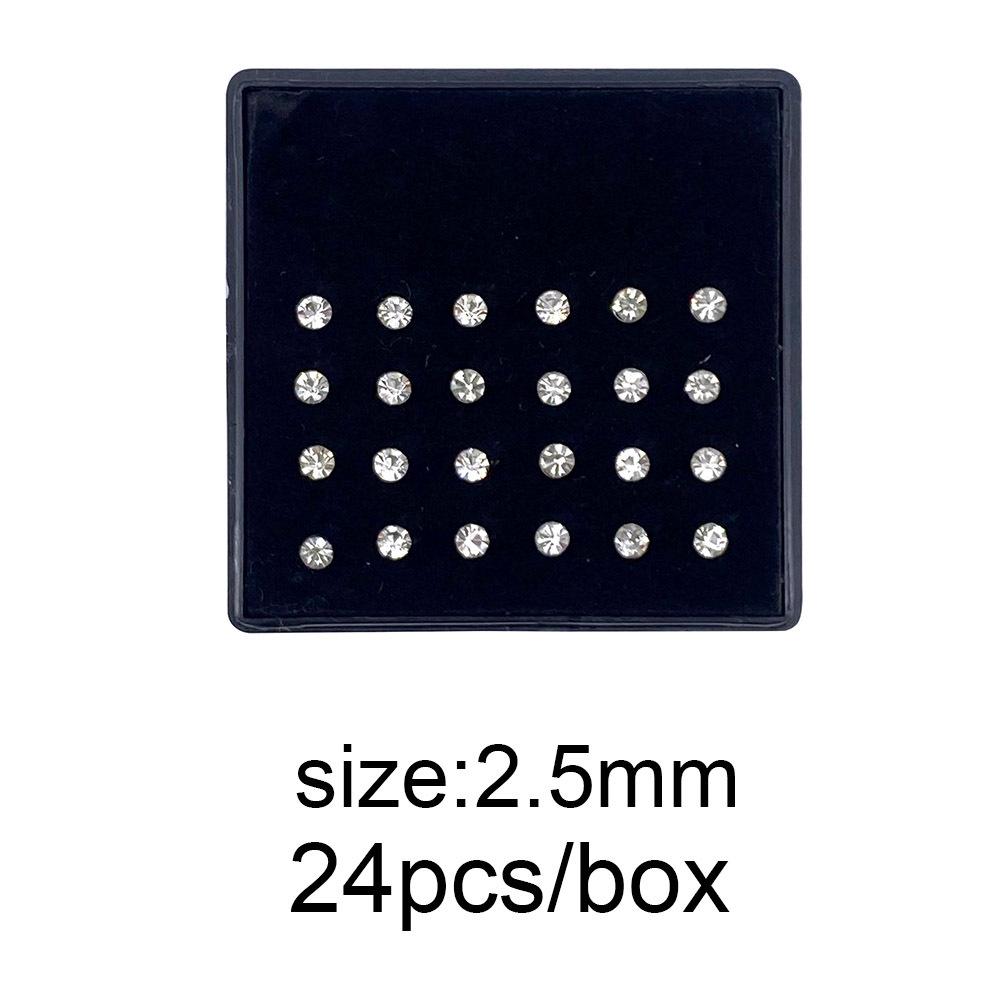 Stainless Steel Boxed Nose Studs and Rings: 60/40 Pieces, 1.5-3.0mm, Straight & L-Shaped Bar