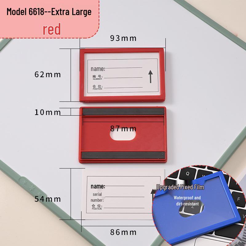 Magnetic Label Holder for Whiteboard & File Cabinets - Warehouse & Partition Name Sign Stickers