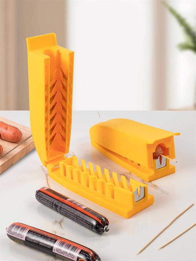 Sausage Slicer Tool PP+Stainless steel Multifunctional Hot Dog Slicer Sausage Cutter Vegetable Strawberry Slice Kitchen Tools