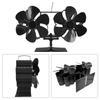 Fireplace Fan 12-Blades Wood Burner Fan Silent Operation Fireplace Fan For Wood/Log Burner/Fireplace Non Electric More Warm Air