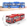 Vysoce kvalitní simulační autobus Velké velikosti odolný proti pádu Lehká hudba Model autobusu se setrvačností Zatahovací auto Vzdělávací hračky Dárky