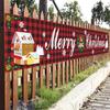 9.7ft Christmas Banner Hanging Background Porch Signs Outdoor Xmas Decor