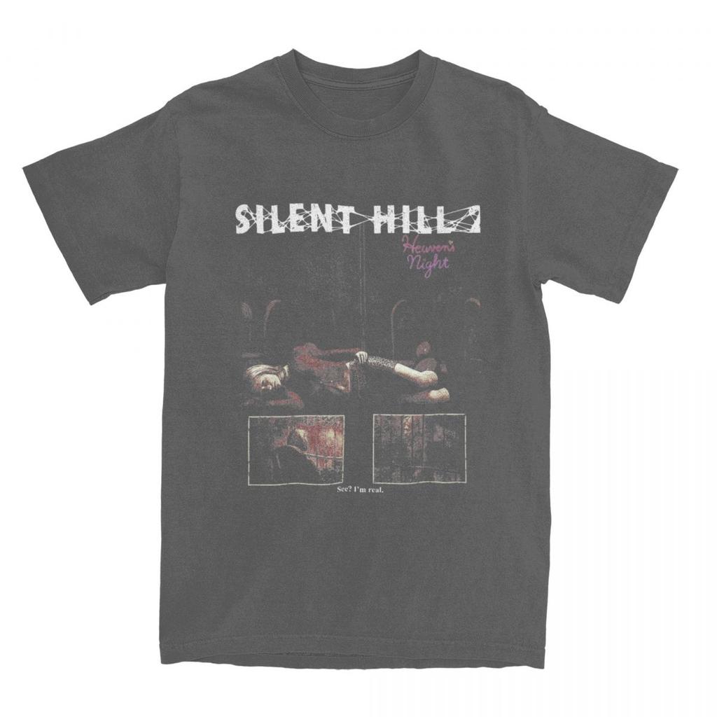 Silent Hill 2 SH2 T-Shirt Heavens Night Beliebte T-Shirts Kurzarm Y2K Basic Oberteile Strand Baumwolle Rundhals Oversize Top Tees