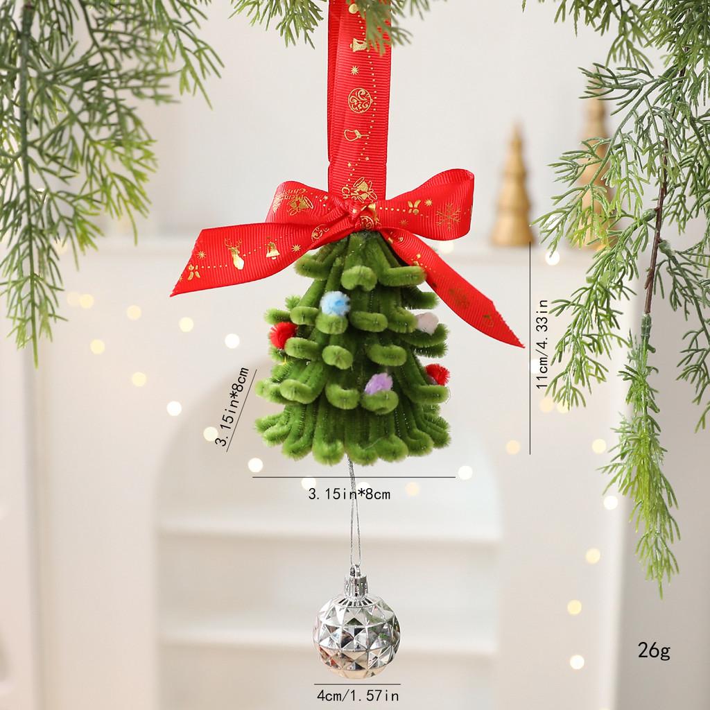 Christmas Tree Fabric Hanging Decor With Elf Legs For Holiday Window Display