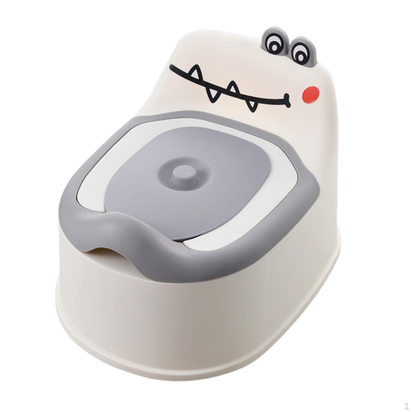 

Горшок-стульчик для детей 1-6 лет, дорожный, противоскользящий, очаровательный, с ручкой, легко моющийся, с брызговиком серый