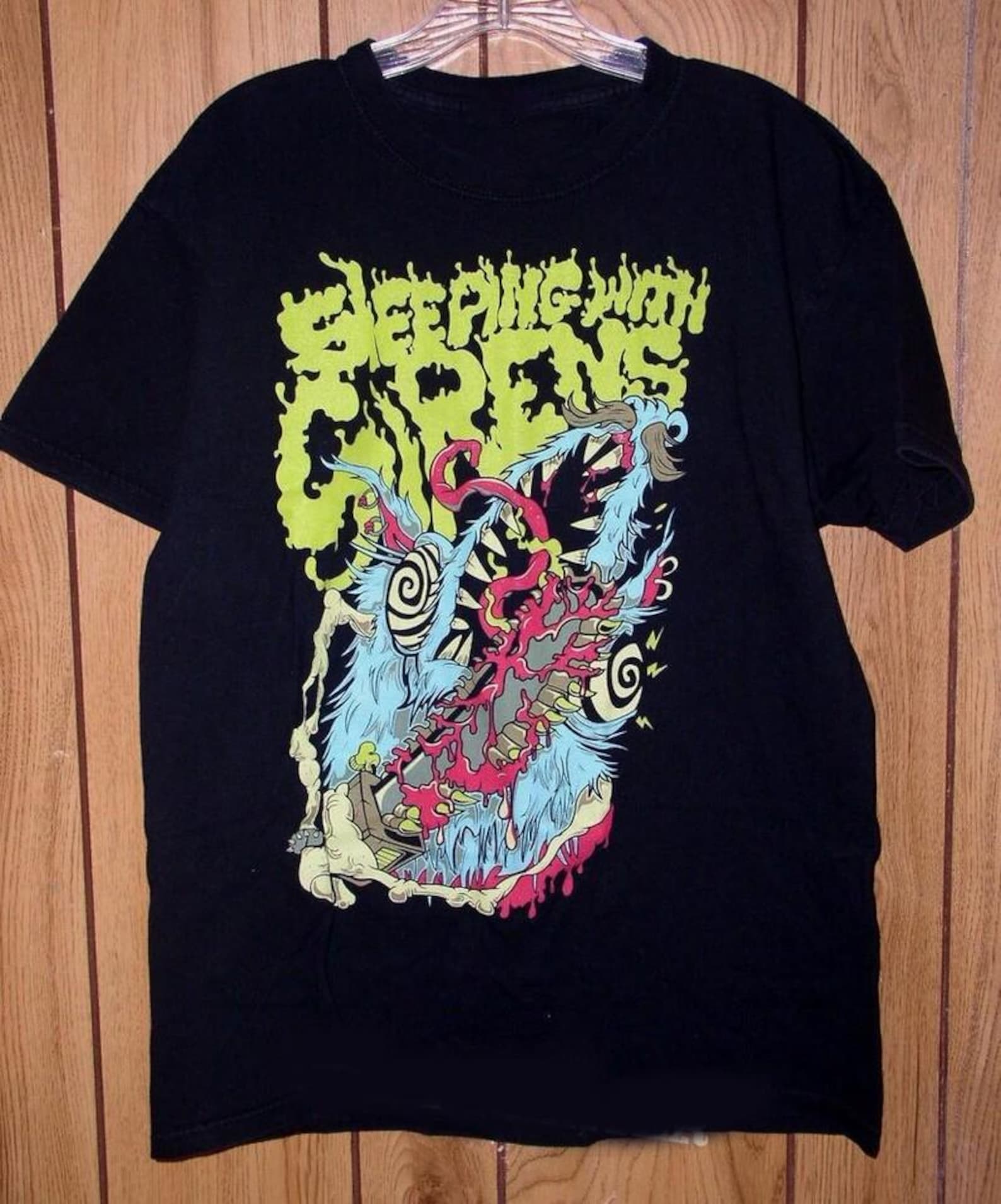 Sleeping with sirens chainsaw rat T-Shirt Tour XL