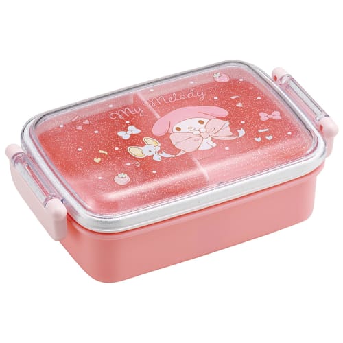 Skater Children's Lunch Box, 450ml, with a Soft Dome-Shaped Lid, Single Tier, Made In Japan, Sanrio My Melody Big Ribbon, Girl's, RBF3ANAG-A